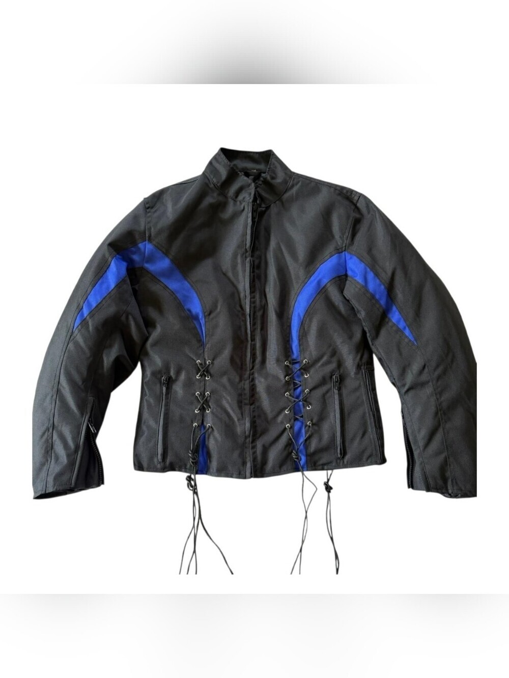Y2K Vance Leathers Lace Up Motorcycle Jacket Sz XS Womens